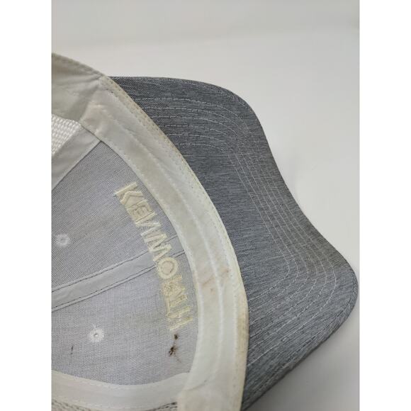 Kenworth Trucks Mesh Back Snapback Hat Embroidered Logo Gray & White - Picture 9 of 10